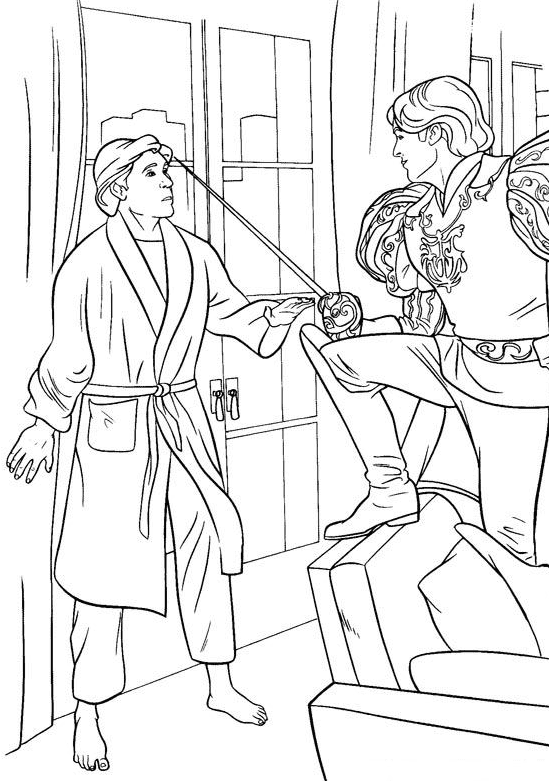 Robert Philip with Prince Edward Coloring Page