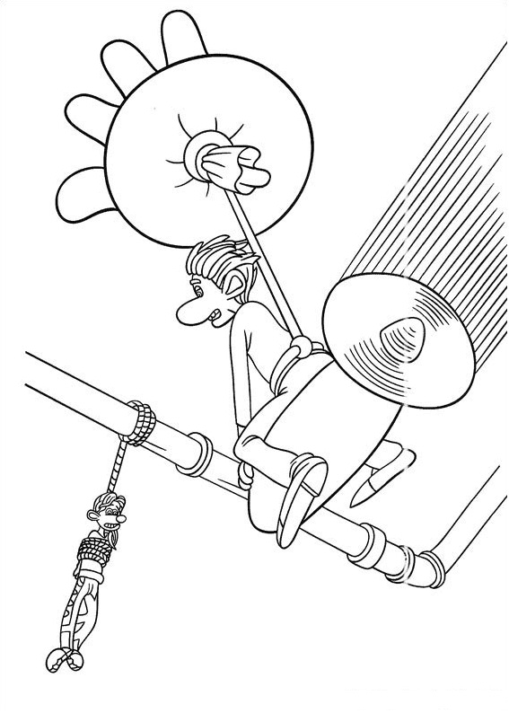 Roddy Flying Coloring Page