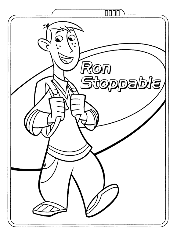 Ron Stoppable Coloring Pages