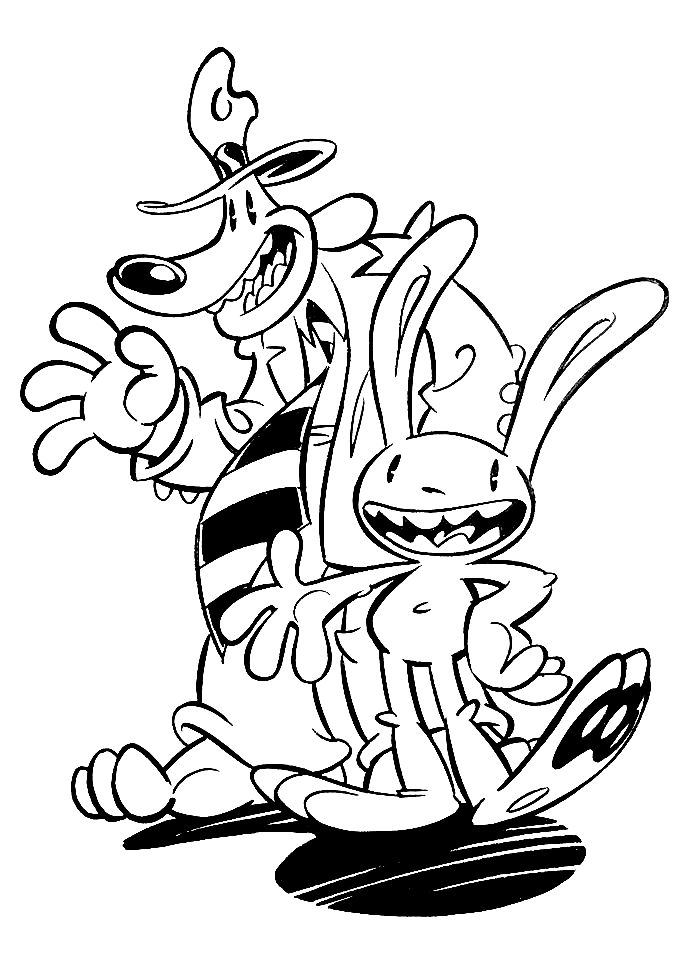 Sam and Max Printable Coloring Pages
