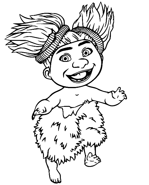 Sandy from The Croods Coloring Page