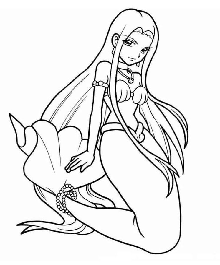Sara from Mermaid Melody Coloring Page