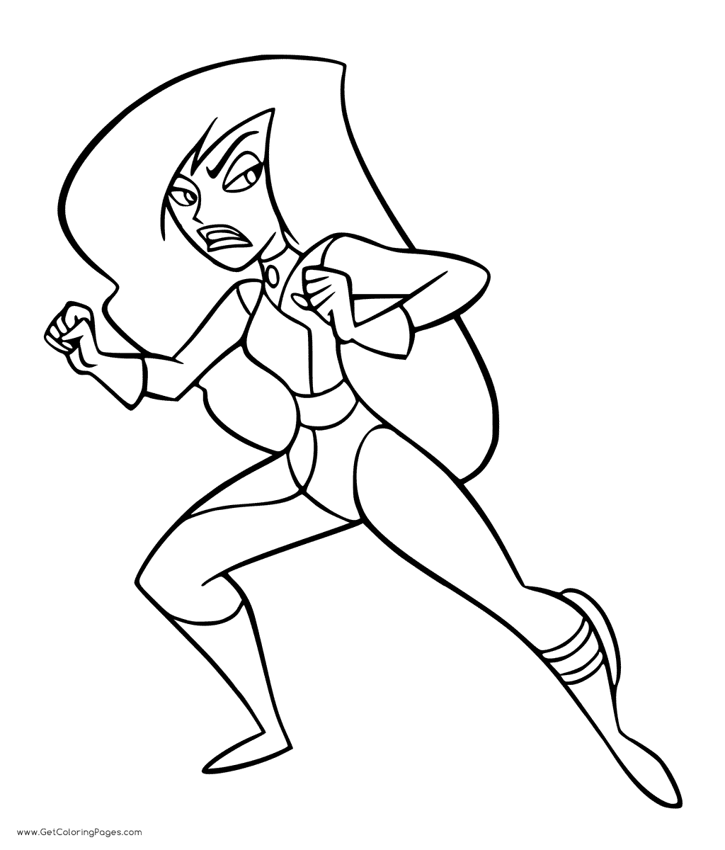 Shego – Kim Possible Coloring Page