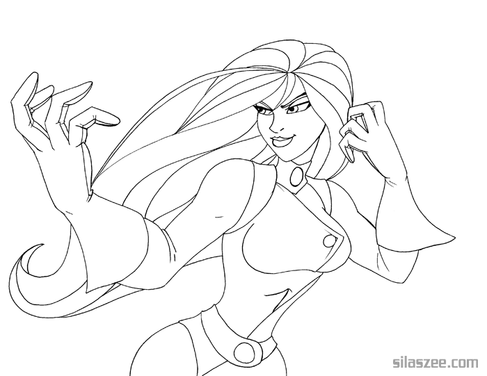 Shego from Kim Possible Coloring Page