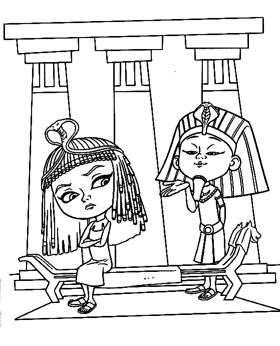 Шерман и Пенни в Египте из книги «Мистер Пибоди и Шерман»
