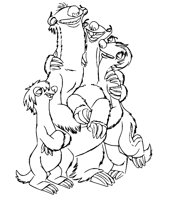 Sid Family Coloring Page