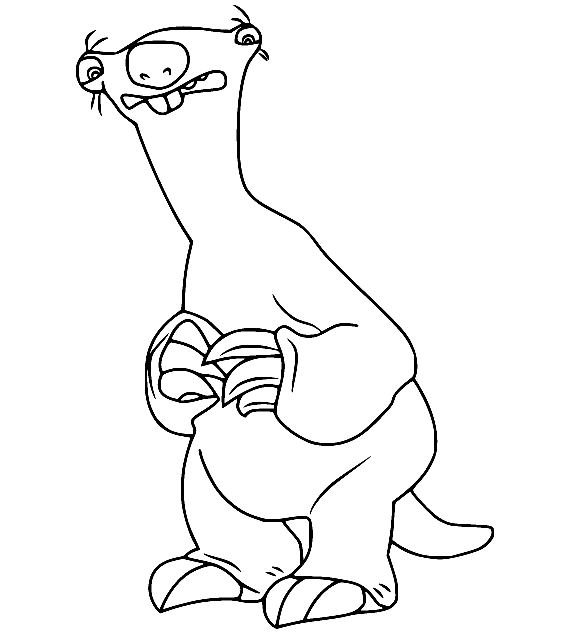Sid Ground Sloth Coloring Page