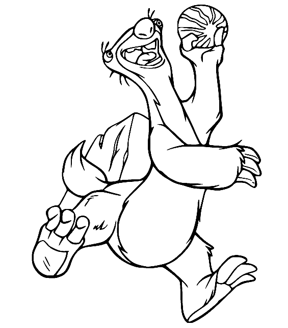 Sid Running Coloring Pages