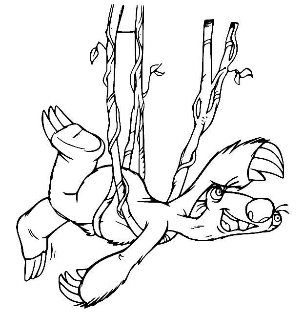 Sid with Vines Coloring Pages