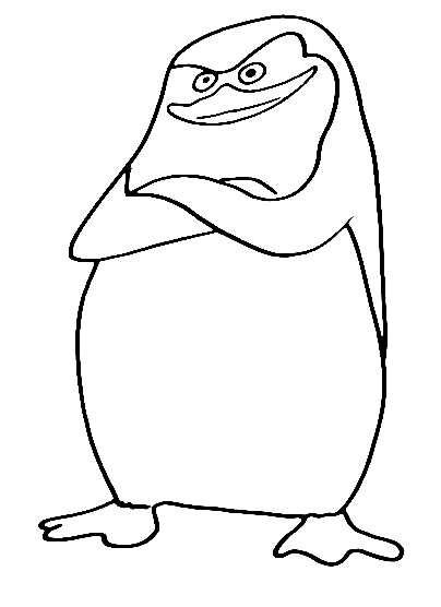 Skipper – Penguins of Madagascar Coloring Page