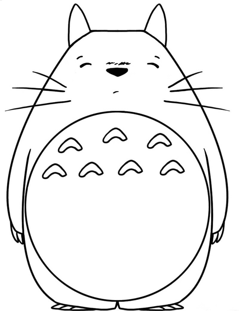 Sleeping Totoro Coloring Pages