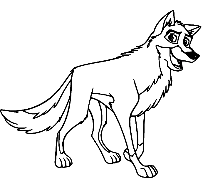 Smiling Balto Coloring Pages