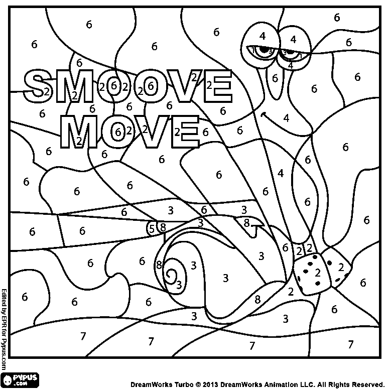 Smoove Move Color by Number Coloring Page