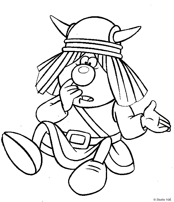 Snorre from Vicky the Viking Coloring Page