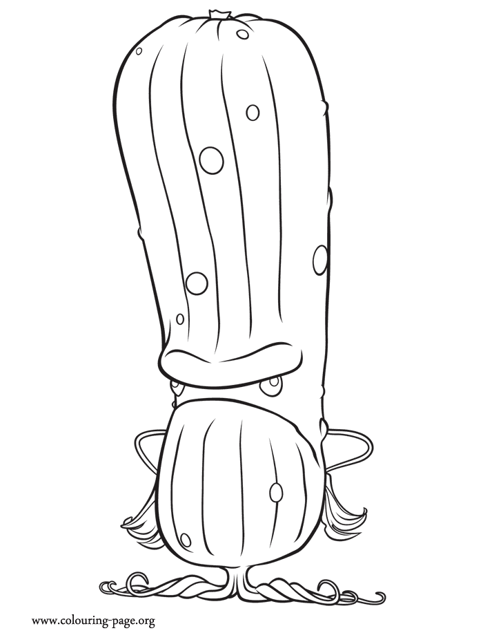 Sour, the Pickle Coloring Pages