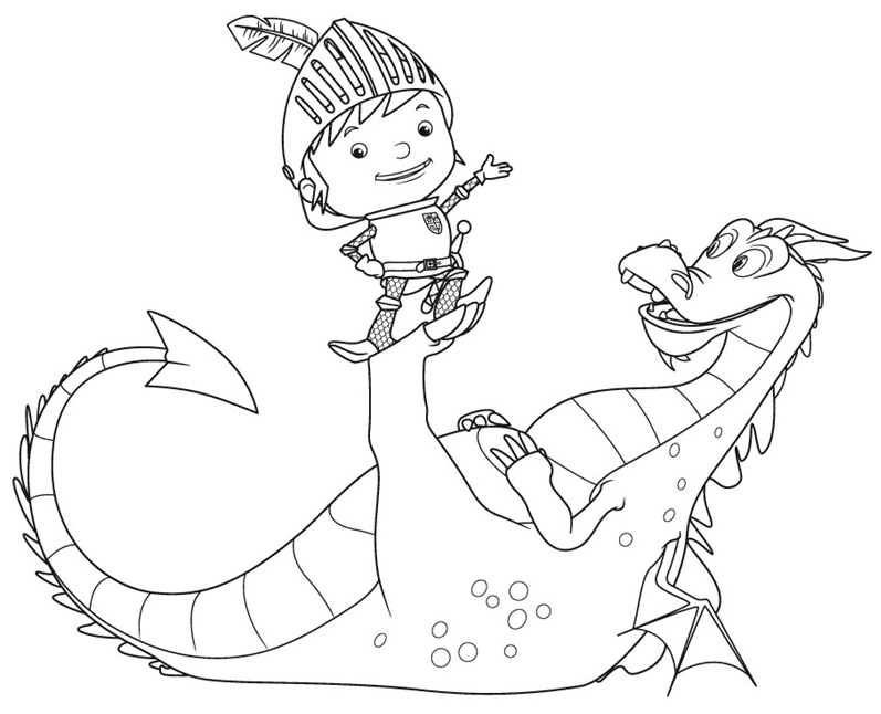 Sparkie And Mike Coloring Page