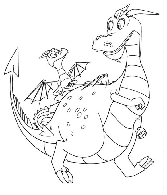 Sparkie And Squirt Coloring Page
