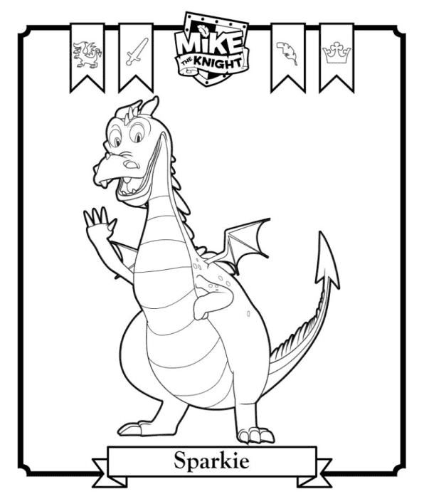 Sparkie Coloring Page