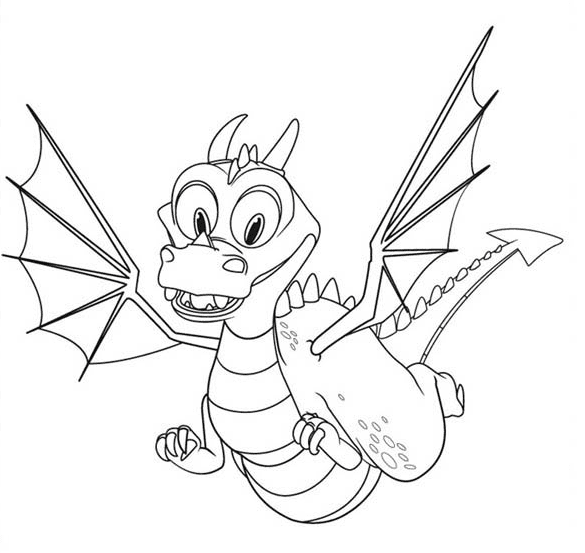 Squirt Flying Coloring Page
