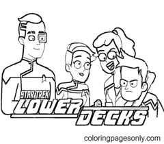 Páginas para colorir de Star Trek: Lower Decks