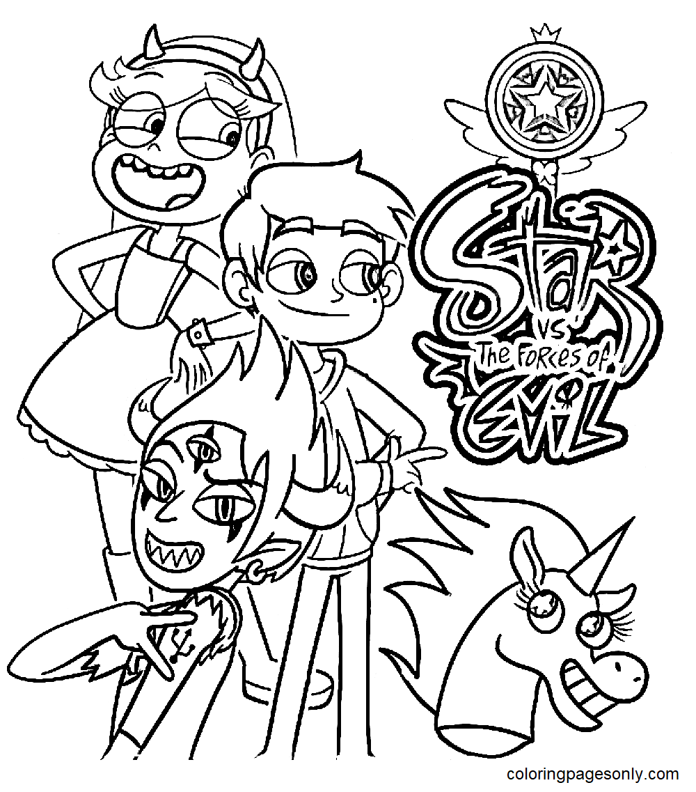 Star vs. the Forces of Evil Coloring Pages