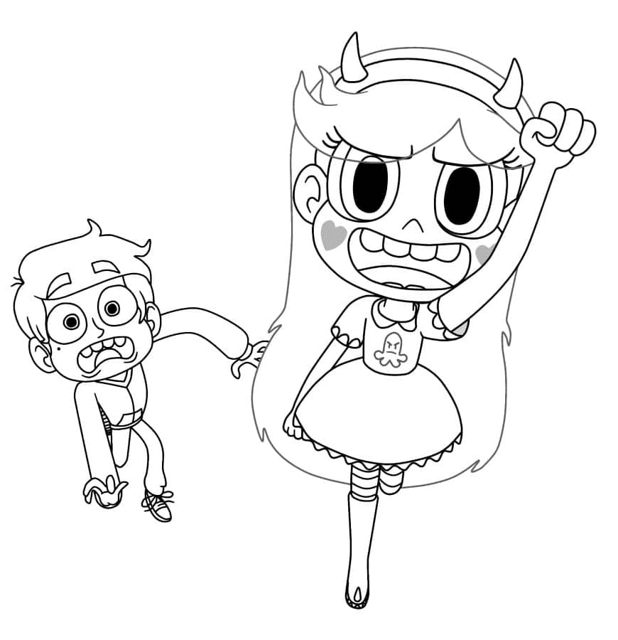 Star with Marco Coloring Page