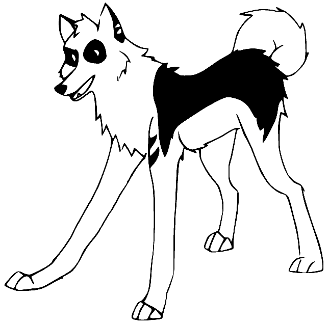Steele Sled Dog Coloring Page