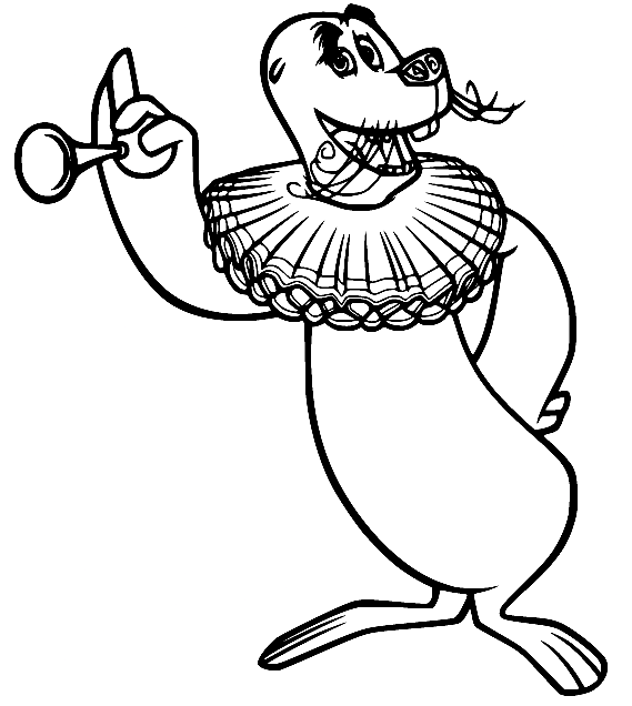 Stefano the Sea Lion Coloring Page