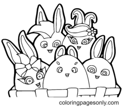 Sunny Bunnies Coloring Pages