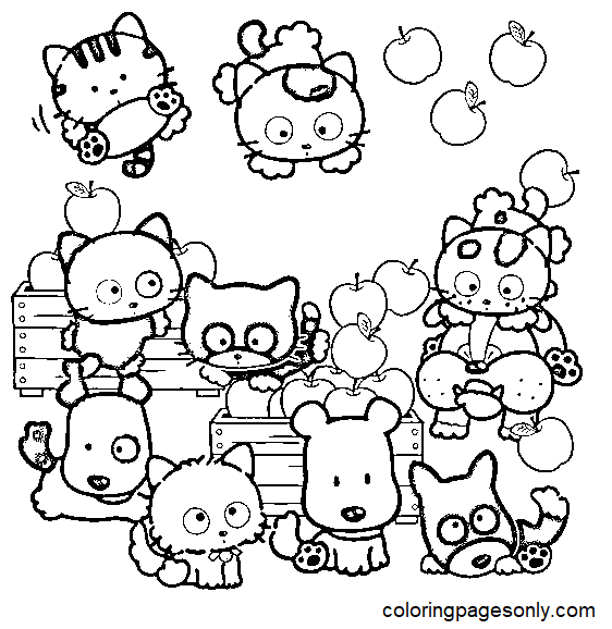 Tama and Friends for Kids Coloring Page