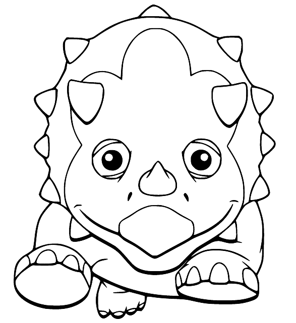 Tank Triceratops Coloring Page