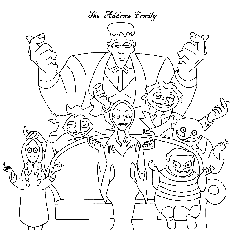 A Família Addams para impressão em A Família Addams
