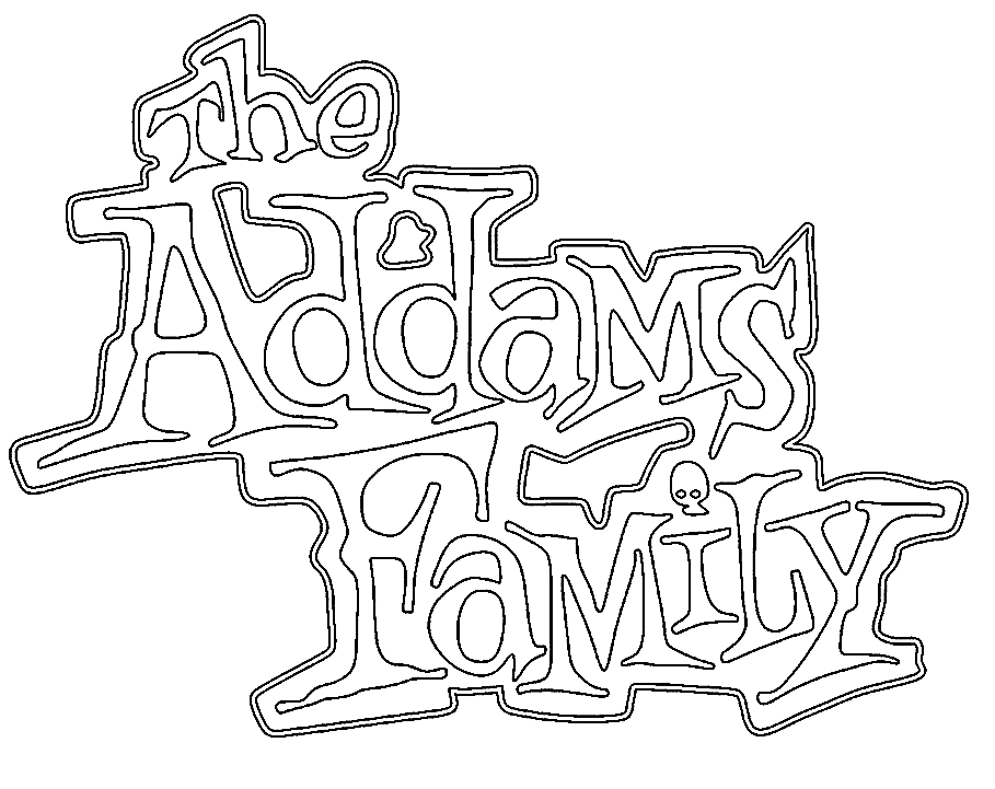 The Addams Family logo Coloring Pages
