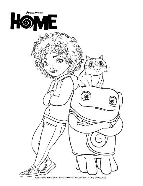 Tip Pig and Oh Coloring Page