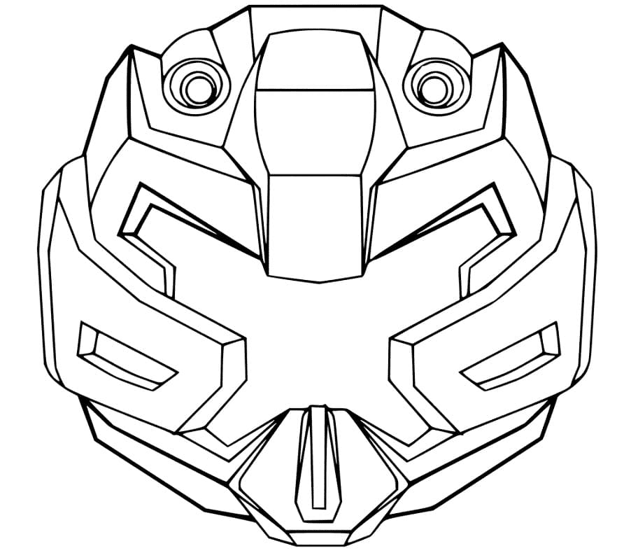 Tobot X Mask Coloring Page