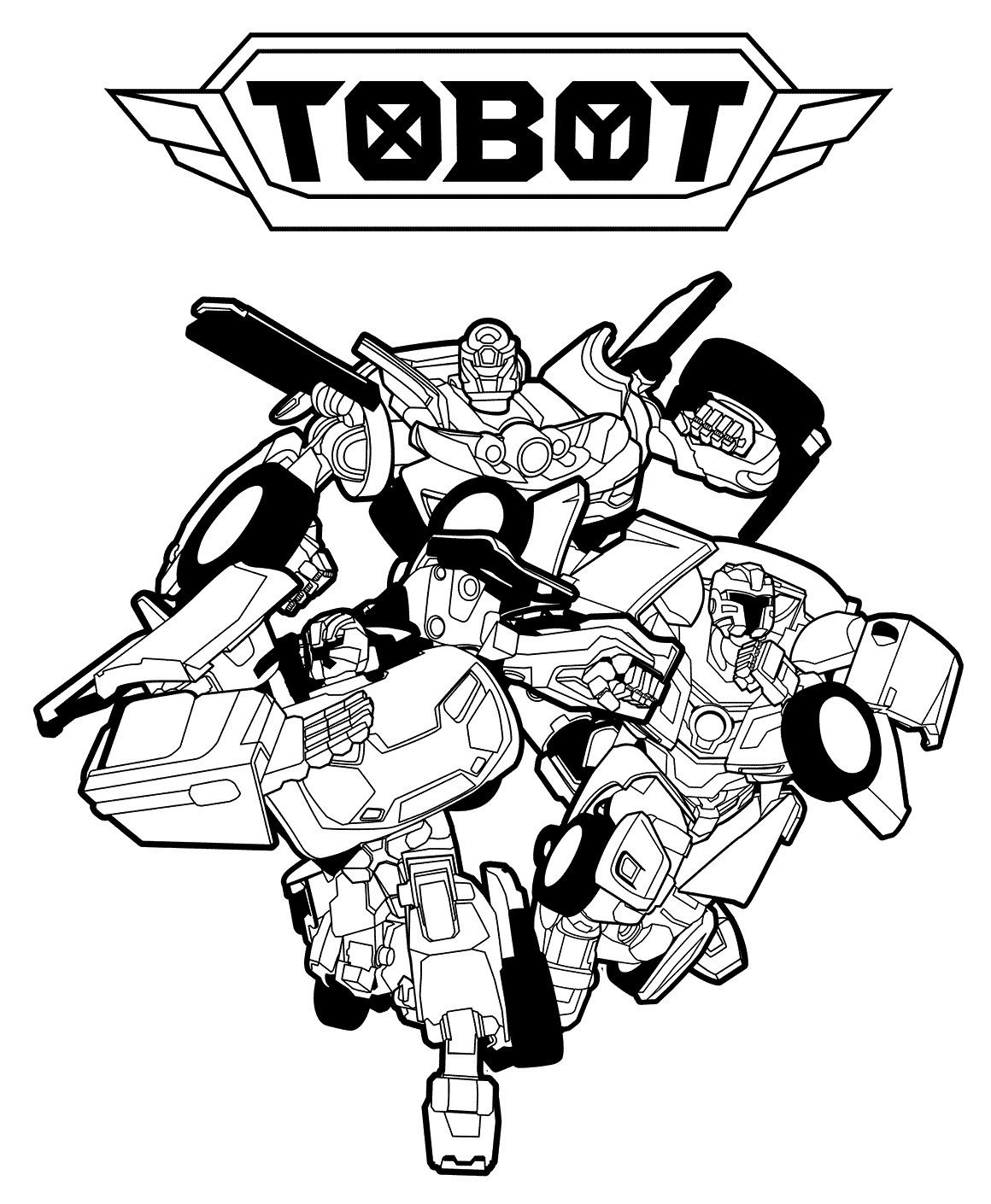 Tobot Coloring Page