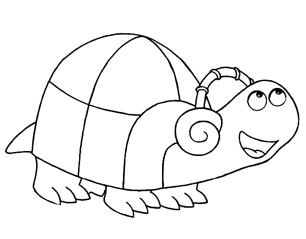 Toby the Turtle Coloring Page