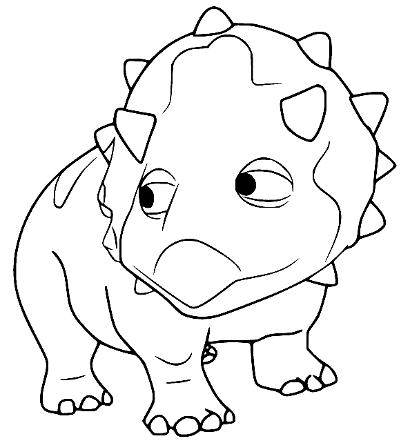 Todd Triceratops Coloring Page