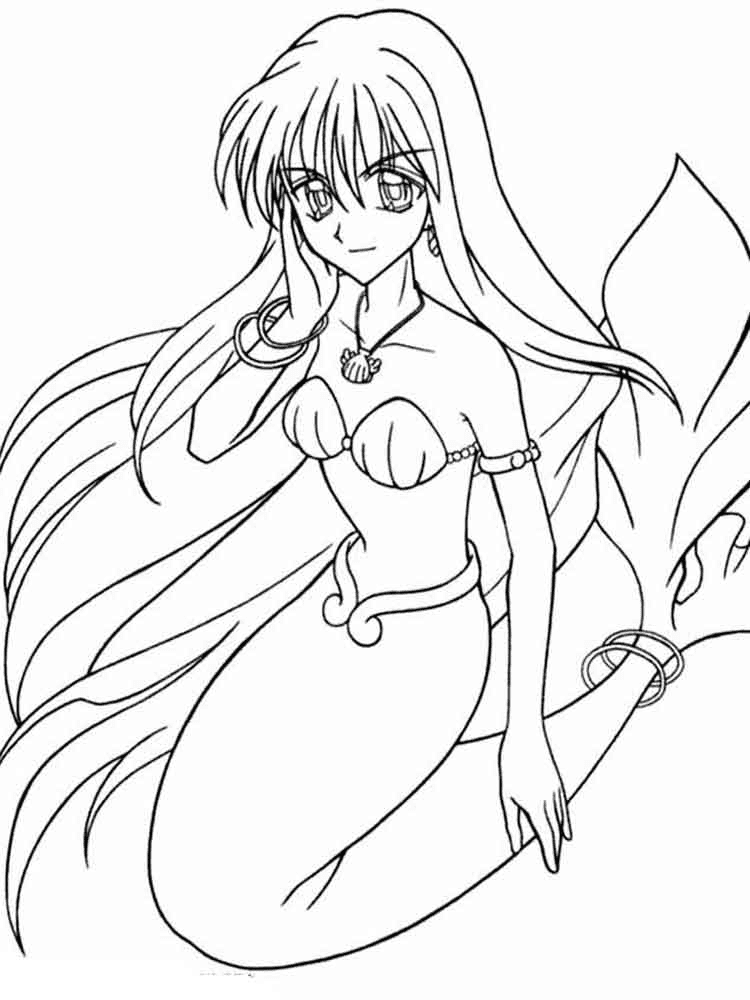 Toin Rina from Mermaid Melody Coloring Pages