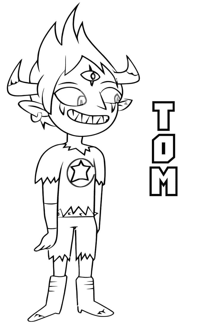 Tom Lucitor Smiling Coloring Page