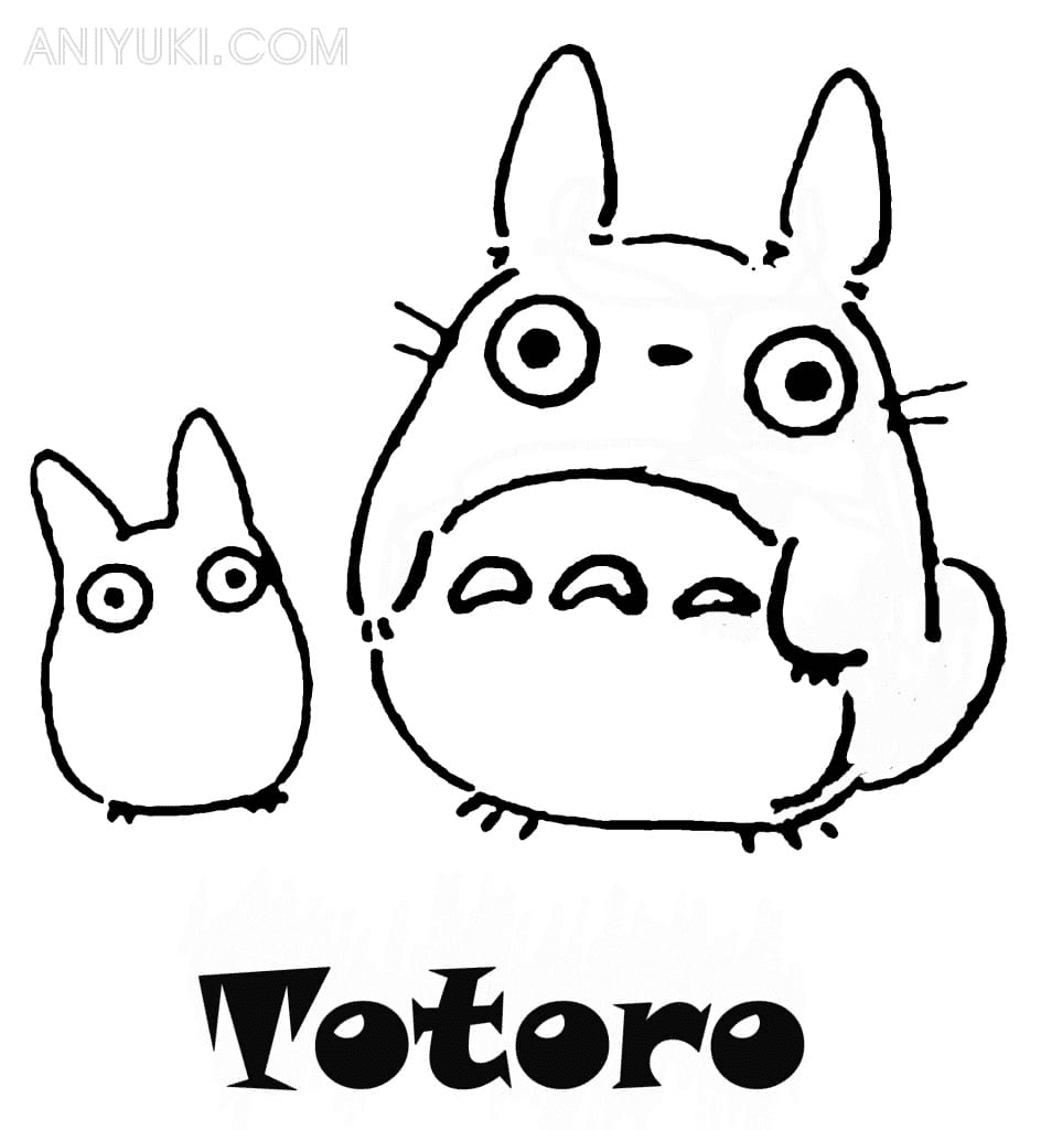 Totoro for Kids Coloring Page