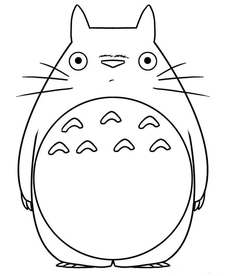 Totoro Coloring Page