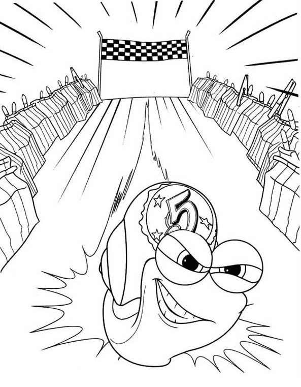 Turbo Running Fast Coloring Page