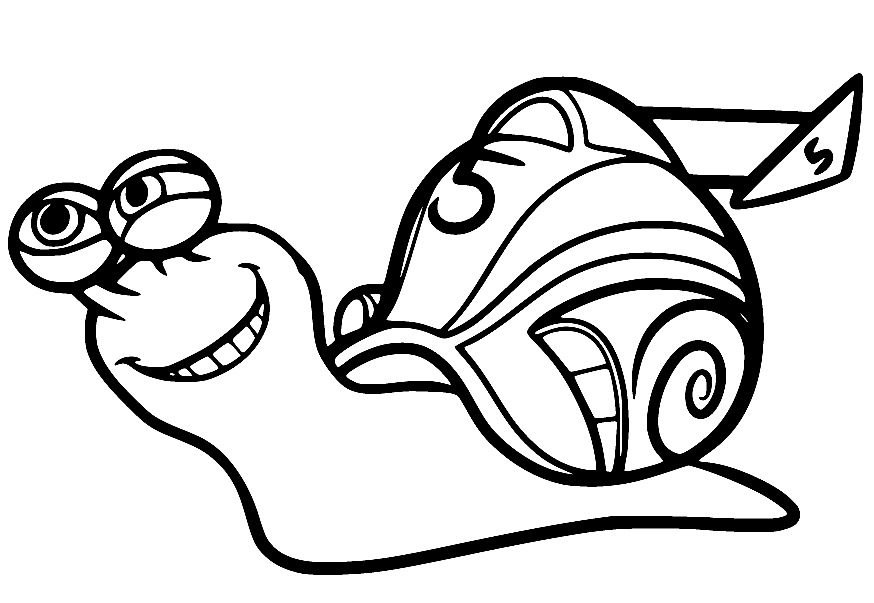 Turbo Snail Coloring Page