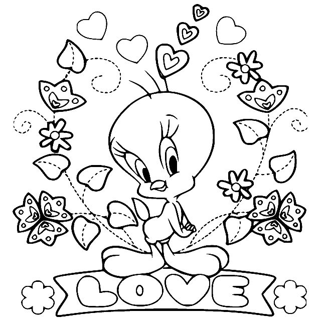 Tweety Bird Valentijnskaart van Tweety