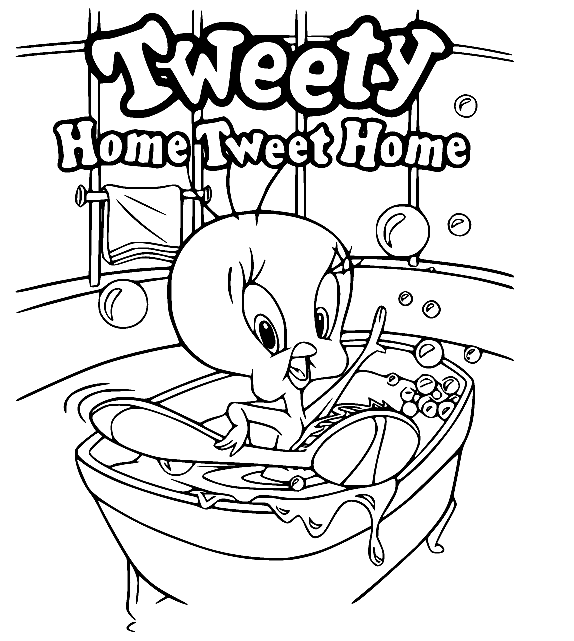 Tweety Home Tweet Home Coloring Page