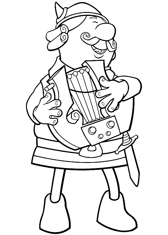 Ulme from Vicky the Viking Coloring Page