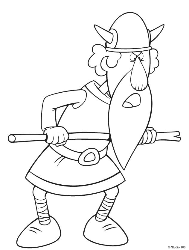 Urobe from Vicky the Viking Coloring Pages