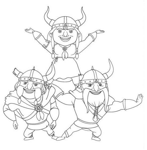 Vikings Formation In Mike The Knight Coloring Page