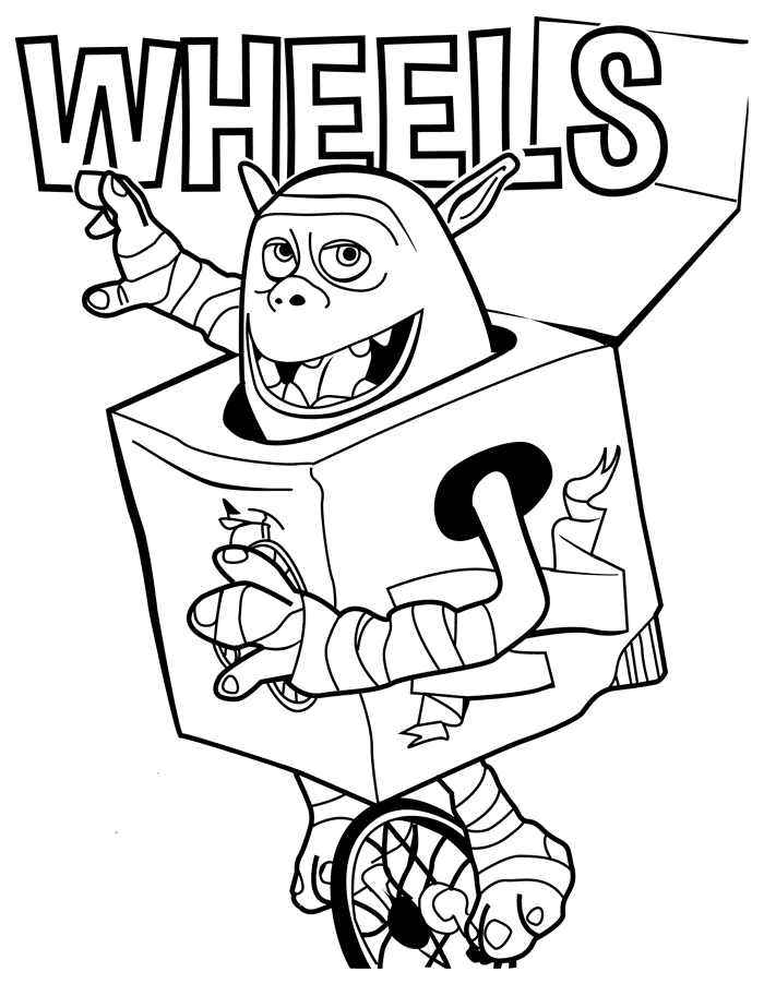 Wheels – The Boxtrolls Coloring Page